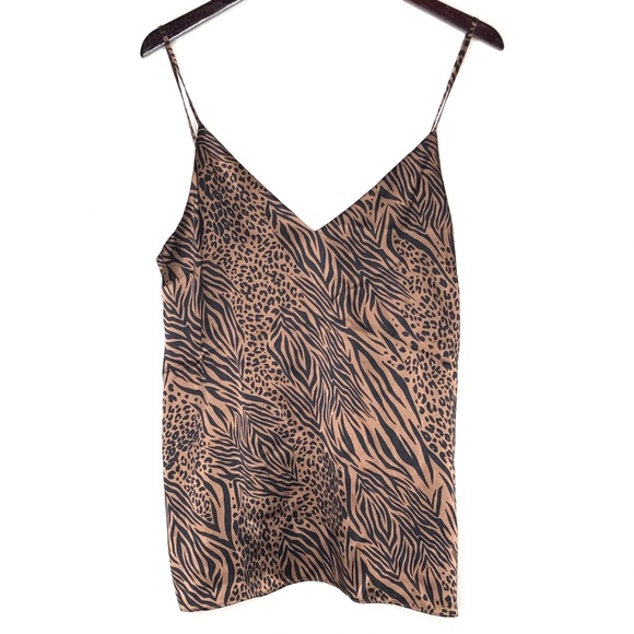 New CAMI NYC silk olivia jungle cami tank large - Picture 4 of 9